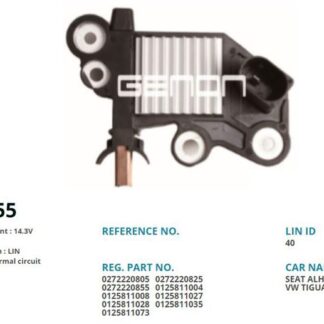ALTERNATOR KONJEKTOR BOSCH TIP 12V AUDI A3 / SEAT LEON – ALHAMBRA – ATECA / SKODA OCTAVIA – SUPERB – KODIAQ / VOLKSWAGEN GOLF – PASSAT – CADDY – TRANSPORTER (LIN)