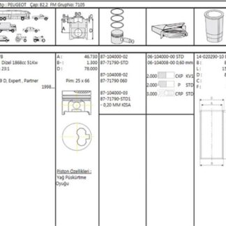 SEGMAN 82.2MM 060 SCUDO PARTNER 1.9DW8 YM
