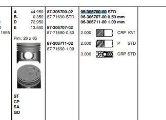 SEGMAN TAKIMI X17D ASTRA F VECTRA A COMBO B (28,50MM) STD