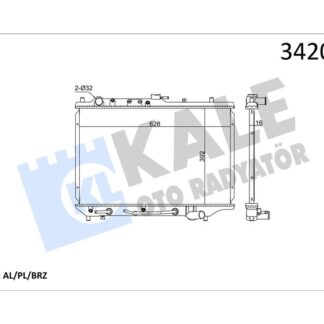 MOTOR SU RADYATORU 323 B6 90>94 OTOMATIK (635X392X30)