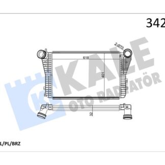 TURBO RADYATORU CADDY GOLF V JETTA A3 LEON OCTAVIA 1,8 TFSI 1,9 TDI 2,0 TDI 2,0 TFSI (INTERCOOLER)