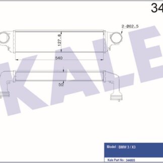 TURBO RADYATÖRÜ BMW 3 (E46) 318D-330D/XD 01 [BRAZING] [540X127,8X50]