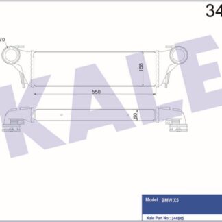 TURBO RADYATÖRÜ BMW X5 (E53) 3.0D M57N 03<06 [BRAZING] [550X158X50]