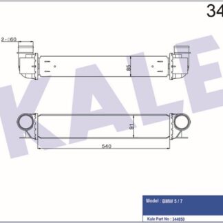 TURBO RADYATÖRÜ BMW 5 (E39) 520D 525D 530D 98<03 7 (E38) 730D 740D 98<01 (AT/MT) [BRAZING] [540X91X85]