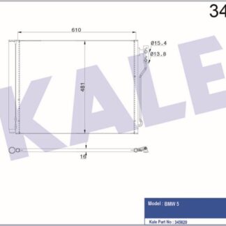 KLİMA RADYATÖRÜ BMW 5 (F10,F11) 520İ 528İ 11=> KURUTUCU İLE [BRAZING AL/AL] [590X481x16]