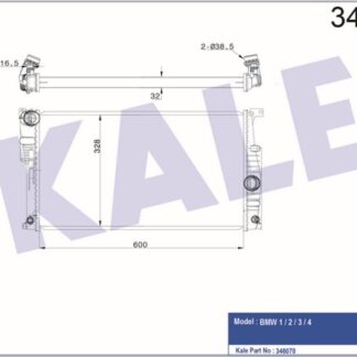 SU RADYATÖRÜ BMW 1 (F20,F21) 116İ-135İ 11=> 2 (F22,F23,F87) 218İ-235İ 13=> 3 (F30,F31,F34,F80) 318İ-335İ 11=> 4 (F32,F33,F36,F82,F83) 425D 418İ-435İ 13=> (AT) [BRAZING] [600X328X32]
