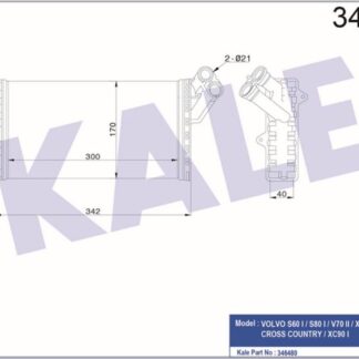 KALORİFER RADYATÖRÜ PEUGEOT 806 EXPERT – CTROEN JUMPY EVASION MPV 1.9D/TD 2.0HDI 96=> – FIAT SCUDO ULYSSE 1.9D/TD 2.0JTD 96=> [MEKANİK] [300X170X40]
