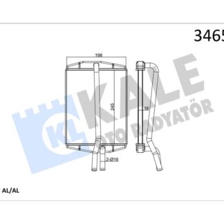 KALORIFER RADYATORU FORD KA 00>08 STREET KA 02>05 PUMA 97>01 MAZDA 121 III 96>03 (247x198x22)