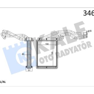 KALORIFER RADYATORU FIESTA V 01>08 FUSION 01>12 MAZDA II 121