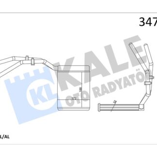 KALORIFER RADYATORU FOCUS II 03>11 FOCUS II C MAX 04>11 KUGA 08>12 MAZDA 3 06>09 MAZDA 5 05> VOLVO C30 C70 II S40 II V50 06>12