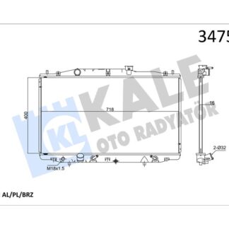 MOTOR SU RADYATORU HONDA ACCORD 2,4 2003 2008 OTOMATIK VITES