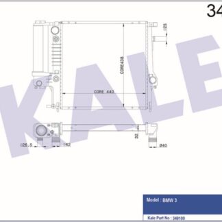 SU RADYATÖRÜ BMW 3 (E30) 316İ 3 (E36) 316İ 318İ 320İ 325İ 87=> (AT) [BRAZING] [440X438X32]
