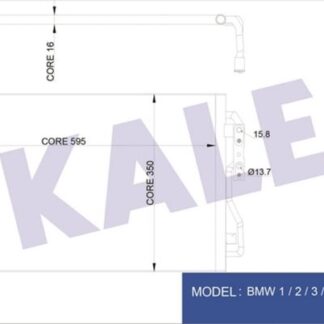 KLİMA RADYATÖRÜ BMW 1 (F20,F21) 10=> 2 (F22,F23,F87) 12=> 3 (F30,F31,F34,F80) 12=> 4 (F32,F33,F36,F82,F83) 13=> İ3 (I01) 13=> İ8 (I12) 14=> KURUTUCU İLE [BRAZING AL/AL] [595X350X16]