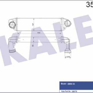 TURBO RADYATÖRÜ BMW X3 (E83) 18D 20D 30D 08<10 [BRAZING] [540X157X62]