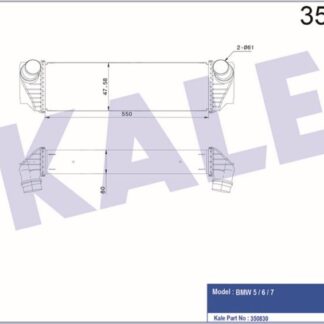 TURBO RADYATÖRÜ BMW 5 (F07,F10,F11) 535D 6 (F06,F12,F13) 640D 7 (F01,F02,F03,F04) 740D 10=> [BRAZING] [550X47,58X80]