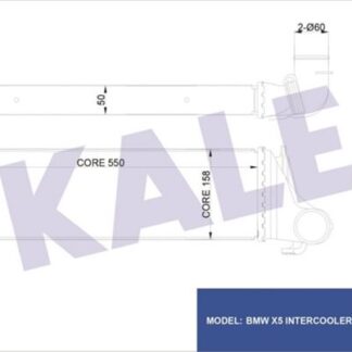 TURBO RADYATÖRÜ BMW X5 (E53) M57 3.0D 01<06 [BRAZING] [550X158X50]