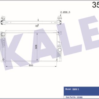 SU RADYATÖRÜ BMW 5 (F10,F11) 520İ 10<17 (AT) [BRAZING] [600X328X32]
