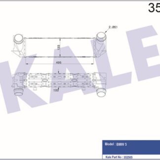 TURBO RADYATÖRÜ BMW 5 (F10,F11) 520İ 10=> [BRAZING] [495X133X100)