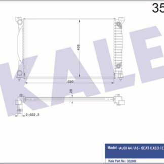 SU RADYATÖRÜ AUDI A4 1.6 1.8T 1.9TDI 2.0TFSI/TDI 00=> A6 2.0 01 (AT) (AC/NAC) [BRAZING] [630X408X26]