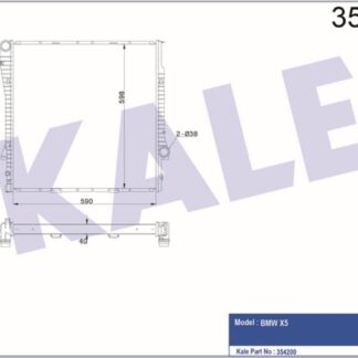 SU RADYATÖRÜ BMW X5 (E53) 3.0D 03=> 4.4İ 00=> 4.6İS 02=> 4.8İS 04=> (AT/MT) (AC/NAC) [BRAZING] [590X598X40]