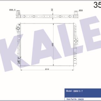 SU RADYATÖRÜ BMW 5 (F10,F11) 523İ 528İ 530İ 09<13 7 (F01,F02,F03,F04) 730İ,Lİ 09<15 (AT/MT) [BRAZING AL/AL] [614X486X32]