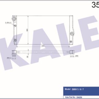 SU RADYATÖRÜ BMW (F07,F10,F11) 535İ 09<17 7 (F01,F02,F03,F04) 740İ,Lİ 08<12 (AT/MT) [BRAZING AL/AL] [606X325X32]