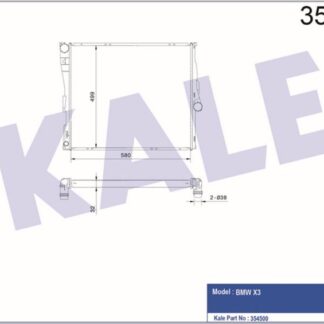 SU RADYATÖRÜ BMW X3 (E83) 2.0İ 2.5İ 3.0İ 2.0D 3.0D 04=> (AT/MT) (AC/NAC) [BRAZING] [580X499X32]