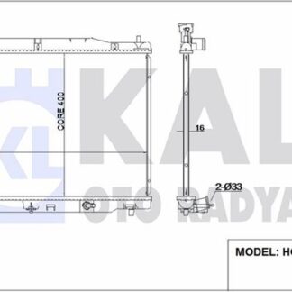 MOTOR SU RADYATORU HONDA CRV 2006> OTOMATIK VITES (400X728X16)