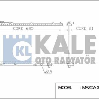 MOTOR SU RADYATORU MAZDA 323 1994 1998 OTOMATIK VITES (330X688X16)