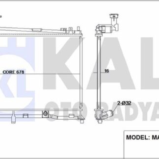 MOTOR SU RADYATORU MAZDA 6 1,8 2,0 2002 2007 OTOMATIK VITES