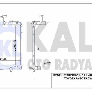 MOTOR RADYATORU P107 C1 AYGO K4R1,0 MANUEL OLCU: (375*328*16)