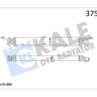 INTERCOOLER TURBO RADYATORU HONDA CR-V IV 1.5 VTEC 18> 710×113X64