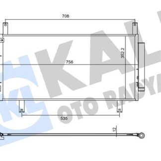 KLIMA RADYATORU (KURUTUCULU) HONDA CR-V 1.5 VTEC 18> 756×352X12