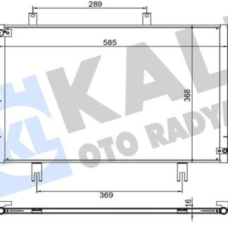KLIMA RADYATORU (KURUTUCULU) HONDA JAZZ IV 1.3 15> 585×368X16