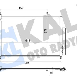 KLIMA RADYATORU (KURUTUCULU) HONDA CR-V 2.2 CTDI 05>06 614×378X16