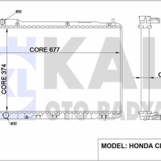 MOTOR SU RADYATORU HONDA CIVIC SEDAN 2006 2012 MANUEL VITES (375X677X16)