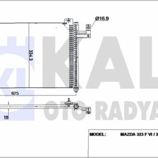 KLIMA RADYATORU MAZDA 323 1998 2002