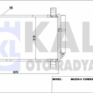 KLIMA RADYATORU MAZDA 6 2008 2013
