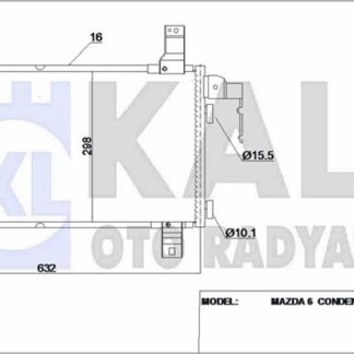 KLIMA RADYATORU MAZDA 6 2.0 2002 2007