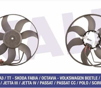 FAN MOTORU (BUYUK OLAN 220W 360mm) CADDY 04>11>15> GOLF V VI 04>07>11> JETTA 06>11 POLO 10>14 PASSAT 06>15 TOURAN 03>15 SCIROCCO 09> AUDI A1 11>14 A3 04>13 FABIA 11>15 OCTAVIA 04>13 ALTEA 04>15 IBIZA 09>15 LEON 06>13