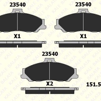 ON FREN BALATASI RANGER 2,5TD 4×4 04> 2,5,2,5D 4×4 99>02 06>11 MAZDA B2500 01>03 BT 50