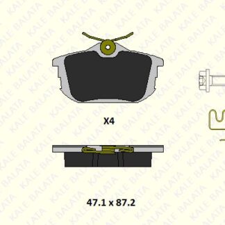 ARKA FREN BALATASI MITSUBISHI CARISMA 96-06 COLT 04-10 SPACESTAR 98-04 PERSONA WIRA 00-02 VOLVO S40 V40 96->FORFOUR 04>06>
