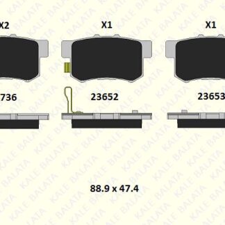ARKA FREN BALATASI HONDA CIVIC 01>13 FD6 FB7 / CR-V 03>07 / ACCORD 98>08 / FRV 04>