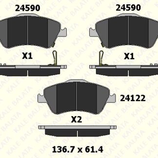FREN BALATASI ON COROLLA D4D 07-12 AURIS D4D 07-12 COROLLA 1.4 D4D 2013->