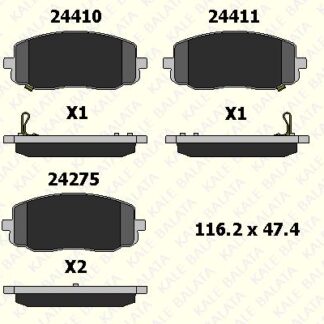ON FREN BALATASI HYUNDAI I20 08-15 I10 08-11 / PICANTO 04-11