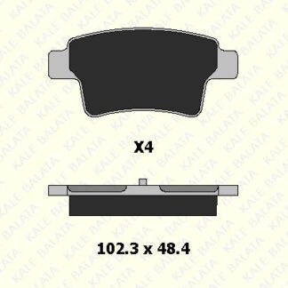 ARKA FREN BALATASI C4 PICASSO C4 GRAND PICASSO 1.6 HDI 110FAP 1.8 16V 2.0 16V 2.0 HDI 138 FAP 06>