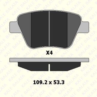 ARKA FREN BALATASI LEON CADDY OCTAVIA 1,4TSI / 1,6 / 1,8TSI / 1,9TDI / 2,0 09 / 04>