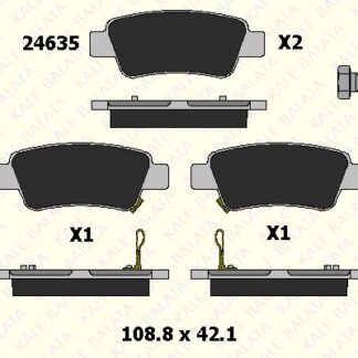 ARKA FREN BALATASI HONDA CR-V 2.0 I-VTEC 07>12 / CR-V 1.6 I-DTEC 12>