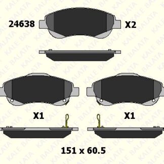 ON FREN BALATASI HONDA CR-V 2.0 I-VTEC 07>12 / CR-V 1.6 I-DTEC 12>18 (DISK CAPI 293 MM)