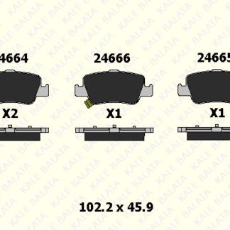 FREN BALATASI ARKA TOYOTA AURIS 1.4 D4D 1.6 07-> COROLLA 1.4 D4D 1.6 07-12 IKAZ KABLOSU+KLIPS